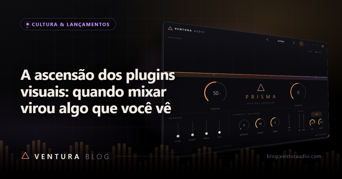 A ascensão dos plugins visuais: quando mixar virou algo que você vê